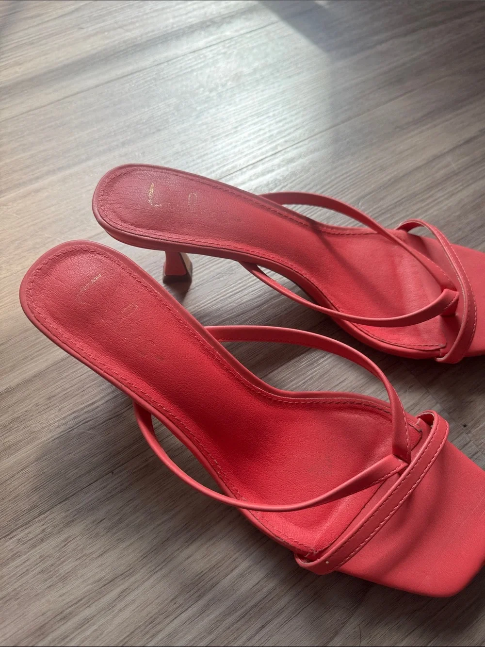 Lulu's Strappy Red Square-Toe Heeled Sandals